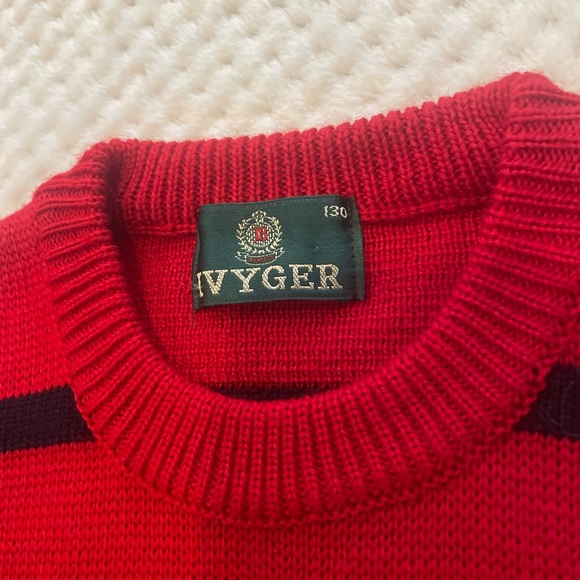 IVYGER Vintage Red and Navy Sweater size 6-7 boys. EUC! - Picture 9 of 10
